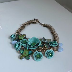 Trendy flowers chain necklace